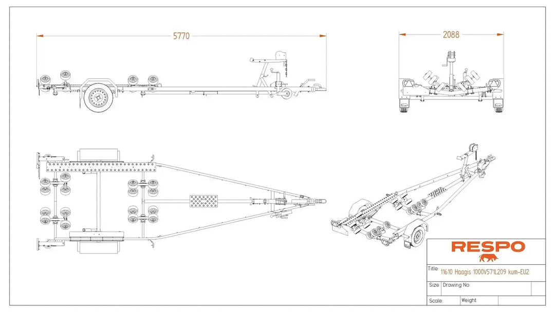 Respo 1000V571 Multirulla - Mitat