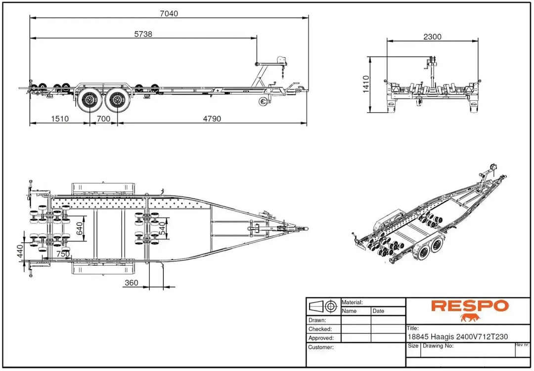 Respo 2400V712 Multirulla - Mitat