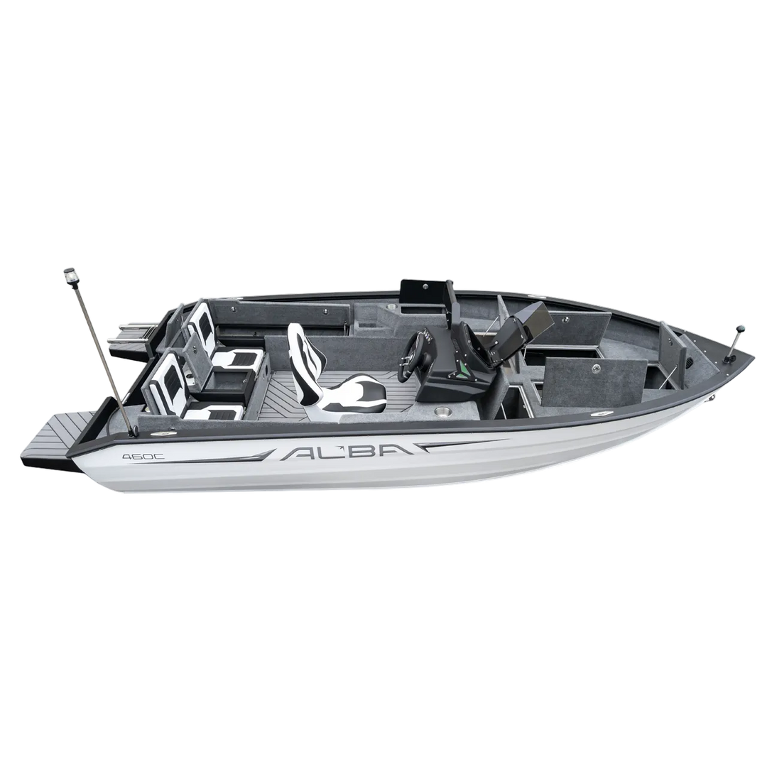 Alba 460 C - Sivusta - Luukut ja penkit auki