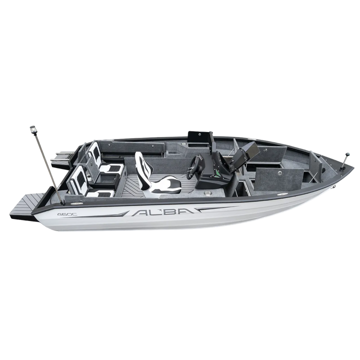 Alba 460 C - Sivusta - Luukut ja penkit auki